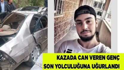 Devrilen araçta can veren genç, gözyaşlarıyla uğurlandı