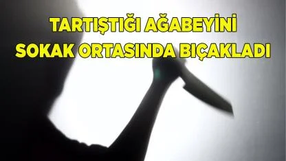 Tartıştığı ağabeyini sokak ortasında bıçaklayıp evine döndü