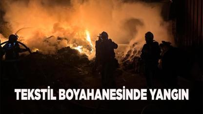 TEKSTİL BOYAHANESİNDEKİ YANGIN KORKUTTU