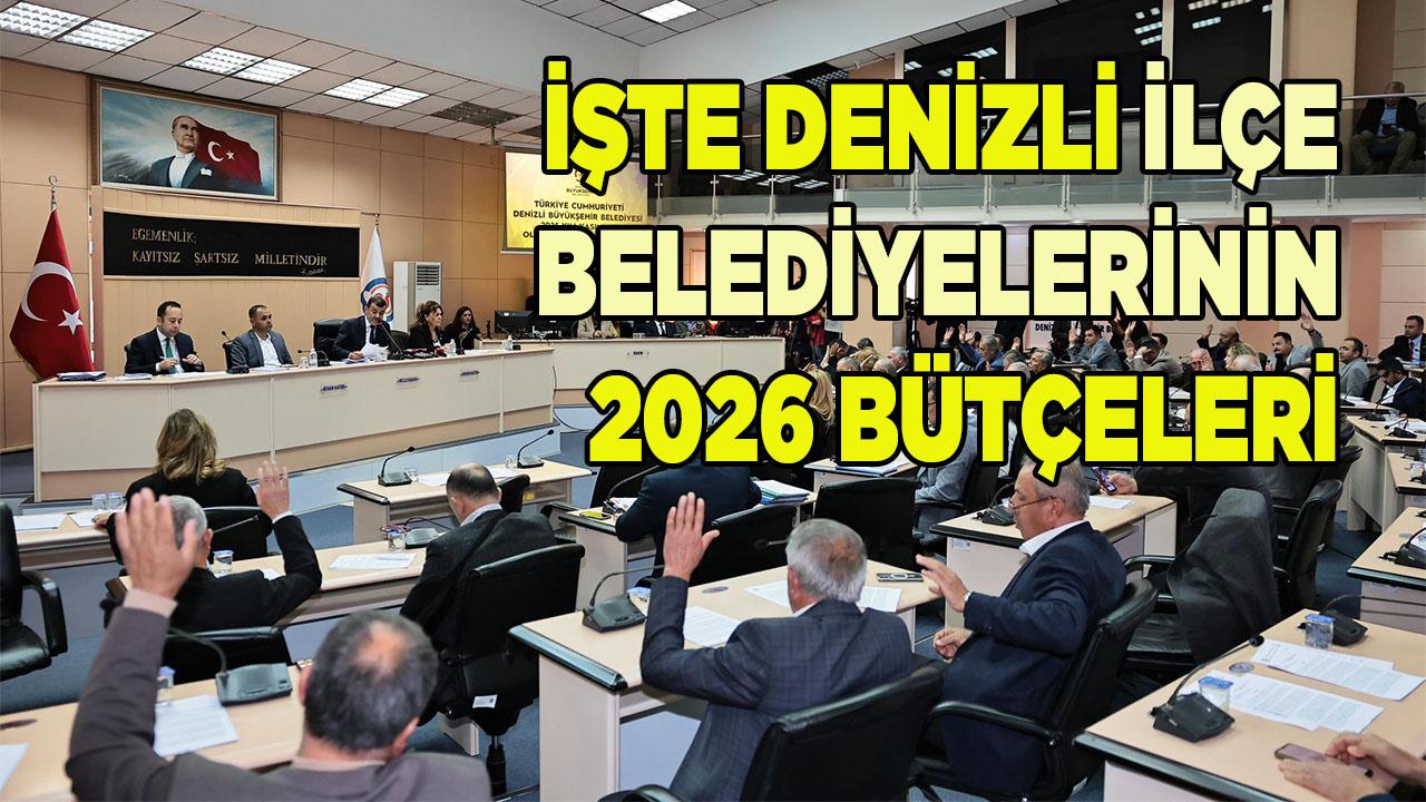 DENİZLİ İLÇE BELEDİYELERİNİN 2026 BÜTÇELERİ