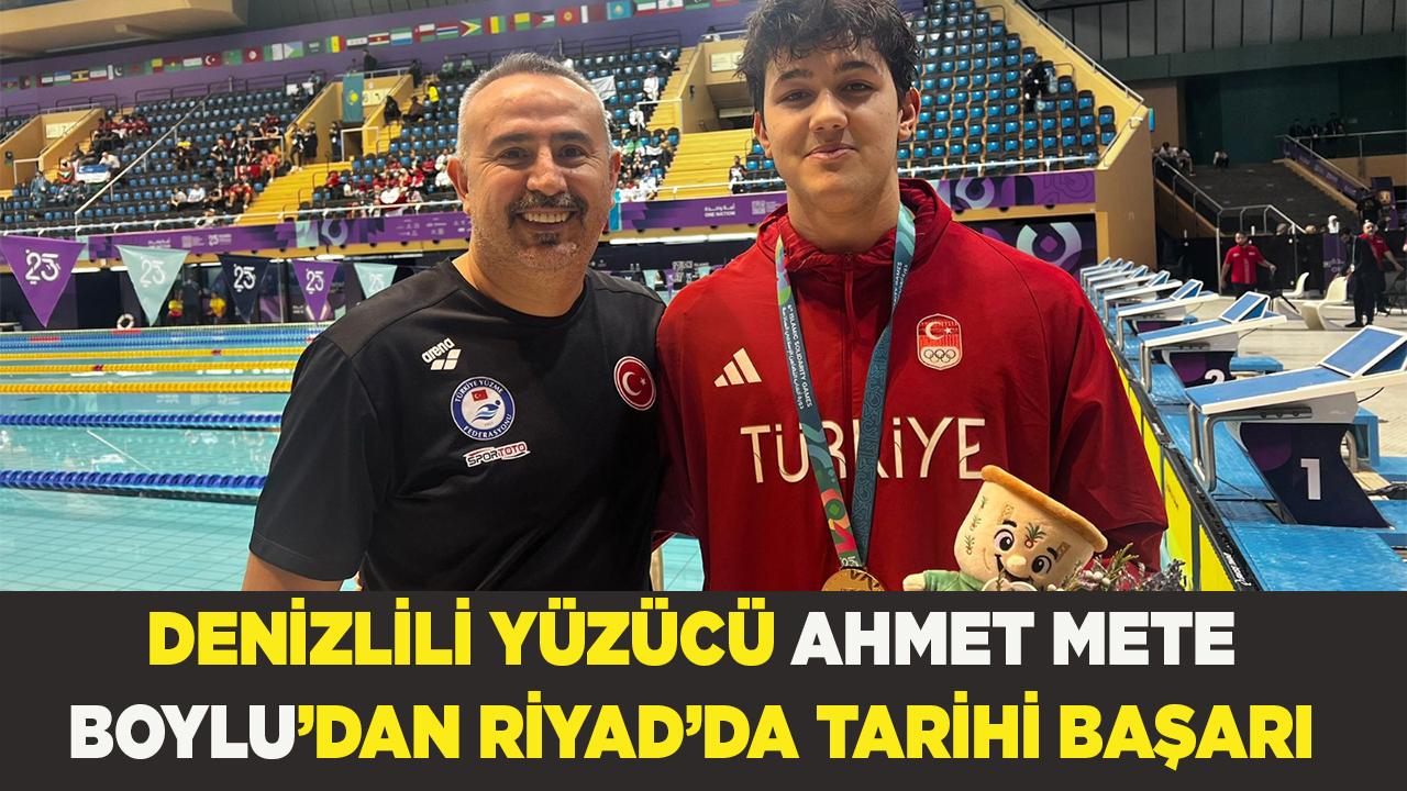 DENİZLİLİ YÜZÜCÜ AHMET METE BOYLU’DAN RİYAD’DA TARİHİ BAŞARI