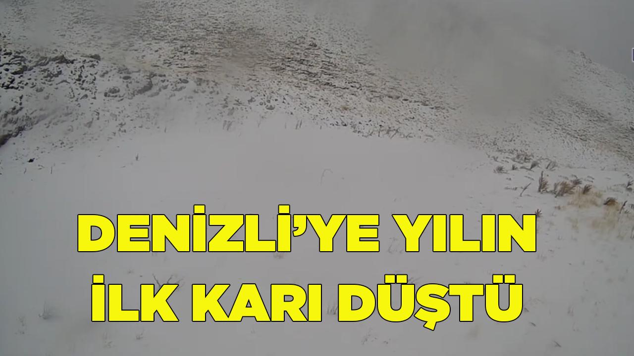 Denizli’ye yılın ilk karı düştü