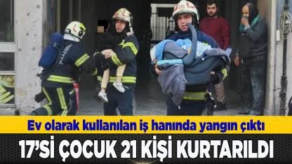 Denizli'de İş hanında çıkan yangında 21 kişi kurtarıldı