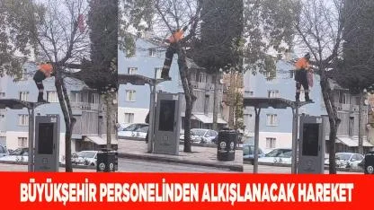 Büyükşehir personelinden alkışlanacak hareket