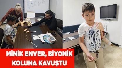 Denizli inandı, Minik Enver biyonik koluna kavuştu