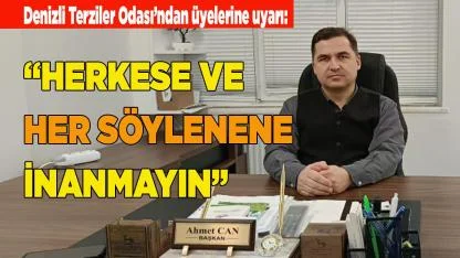 Denizli Terziler Odası’ndan üyelerine çağrı