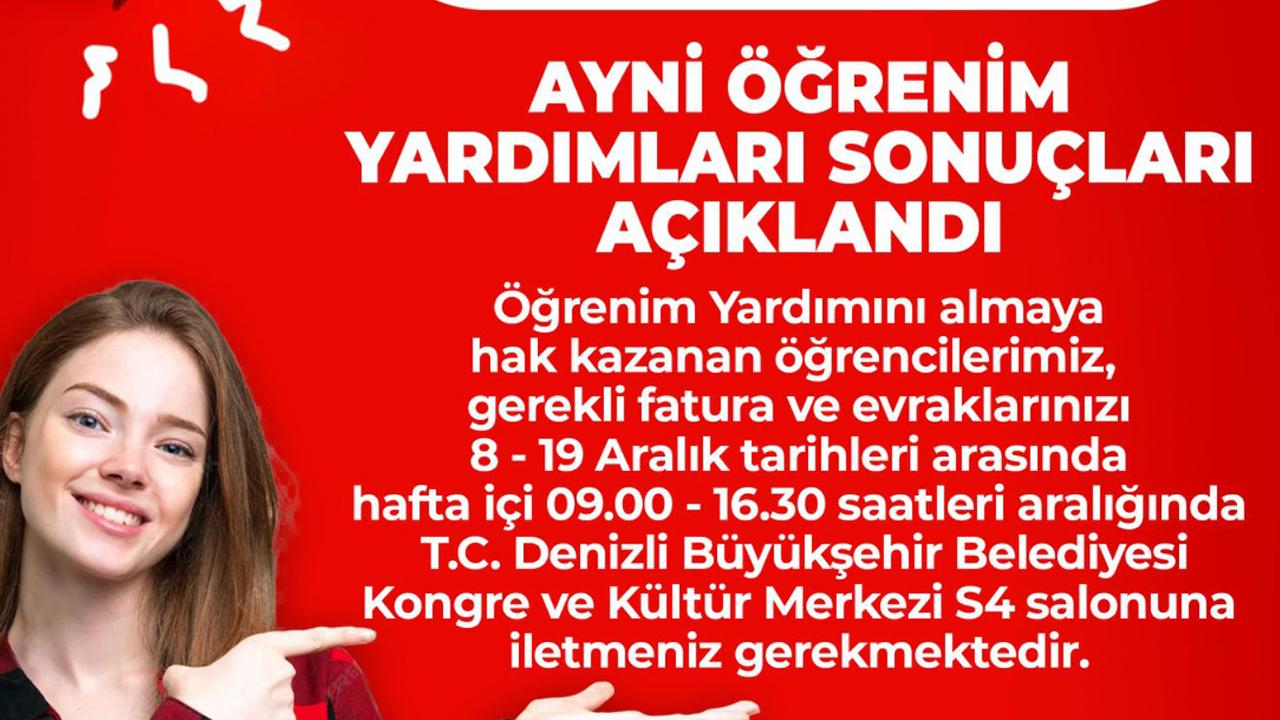 Denizli&#039;de öğrenim desteği için fatura teslim süreci başladı