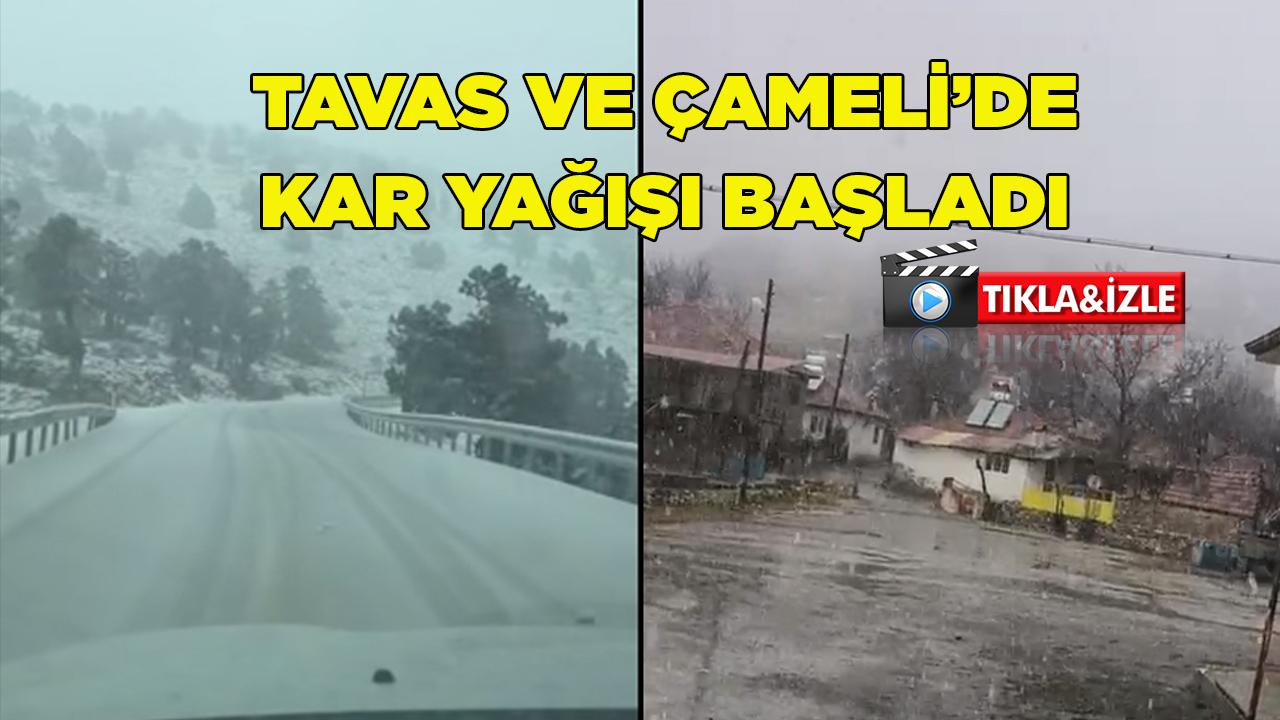 Denizli’nin yüksek kesimlerinde kar yağışı başladı