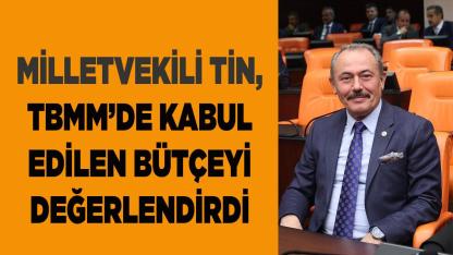 Milletvekili Tin, TBMM’de Kabul Edilen Bütçeyi Değerlendirdi