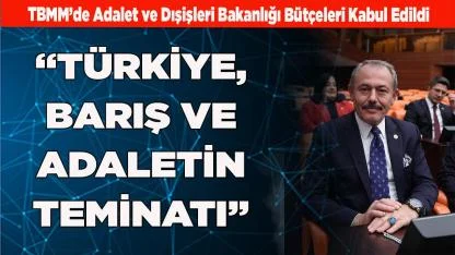 ŞAHİN TİN: “TÜRKİYE, BARIŞ VE ADALETİN TEMİNATIDIR”