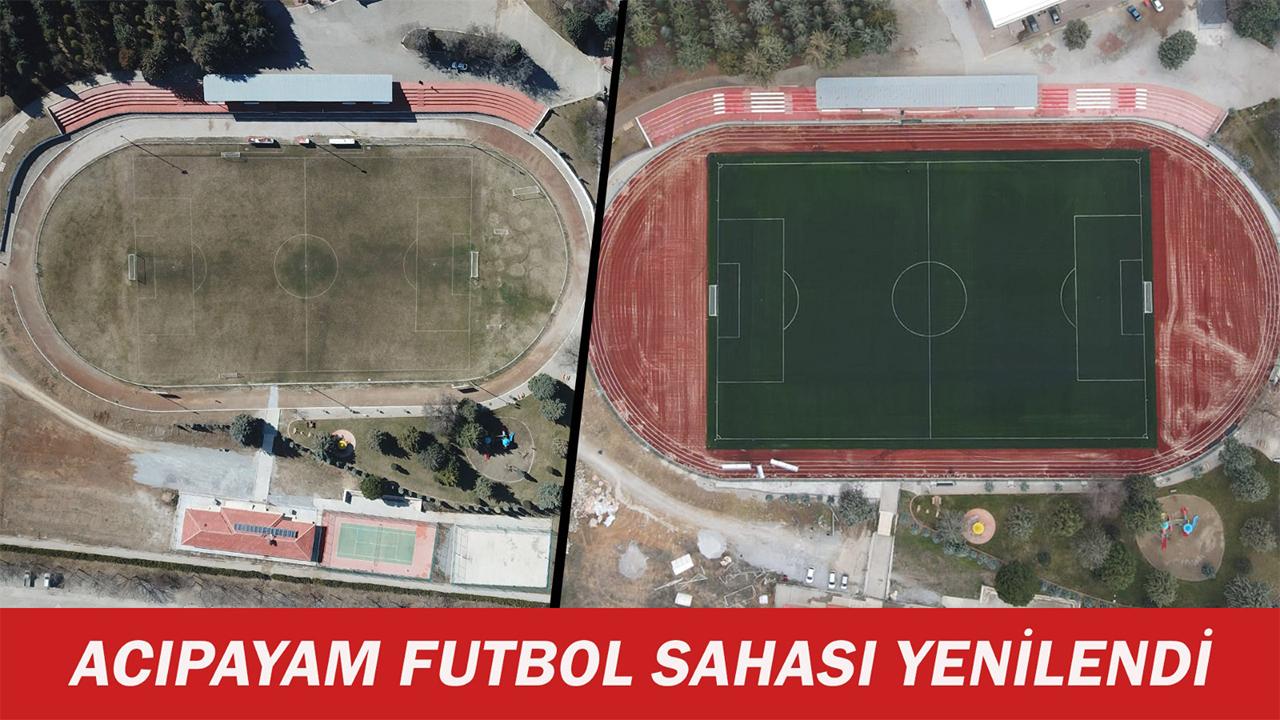 ACIPAYAM YENİ FUTBOL SAHASI'NA KAVUŞTU