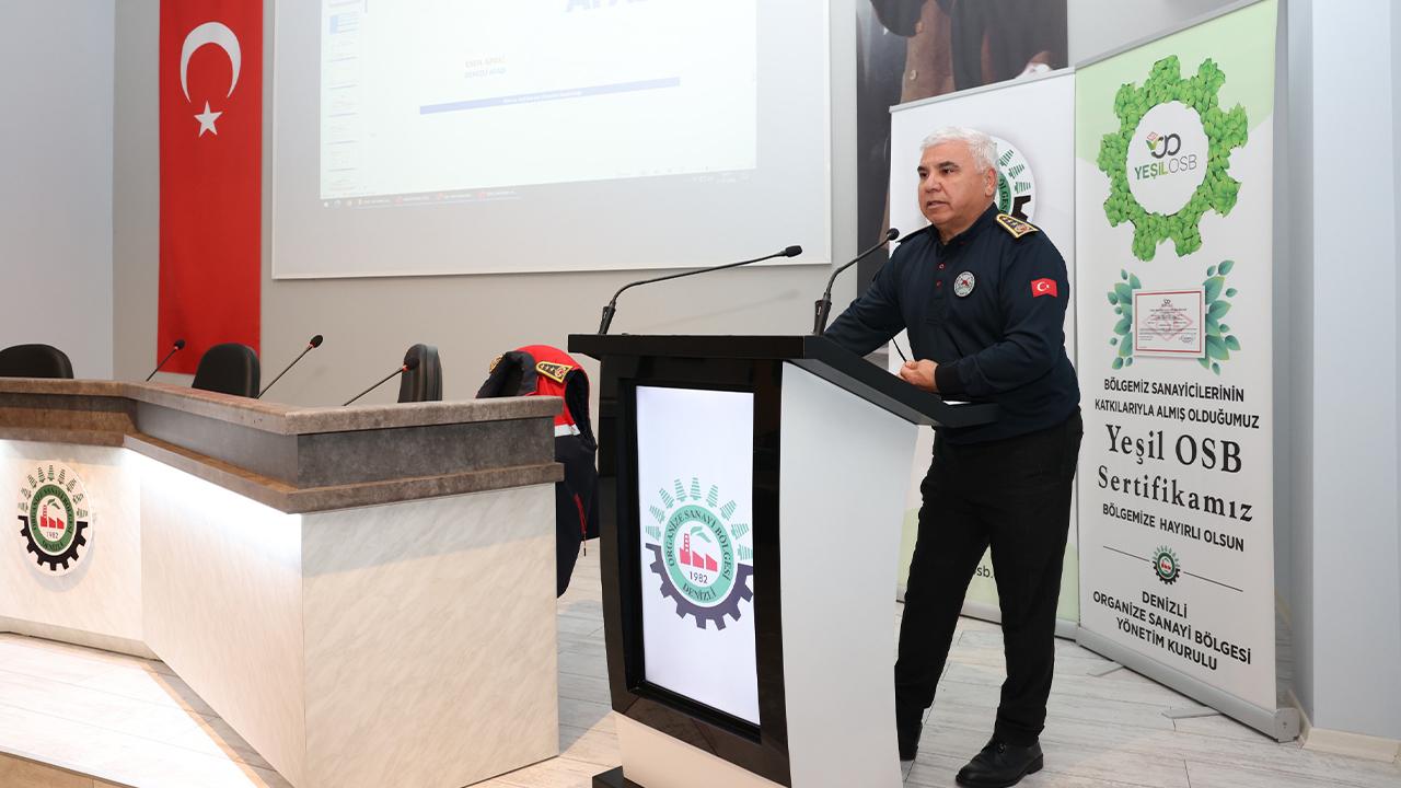 DENİZLİ OSB’DE SİVİL SAVUNMA VE AFET EĞİTİMLERİ DÜZENLENDİ