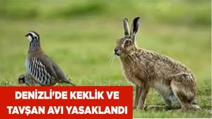 Denizli'de keklik ve tavşan avı yasaklandı