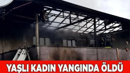 Yaşlı kadın yangında öldü