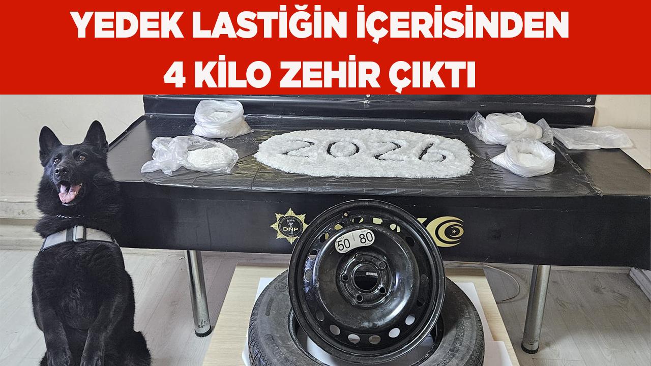 Yedek lastikten uyuşturucu çıkmtı