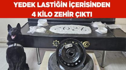 Yedek lastikten uyuşturucu çıkmtı