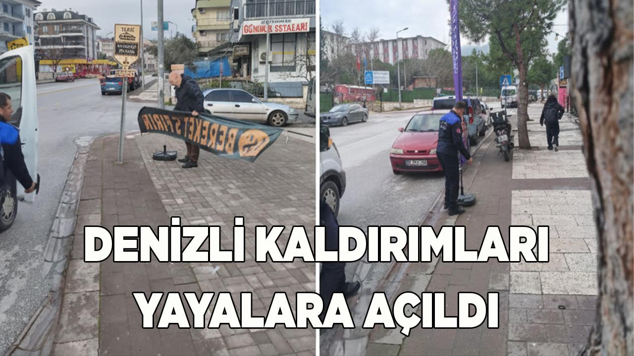 Denizli Kaldırımları Yayalara Açıldı
