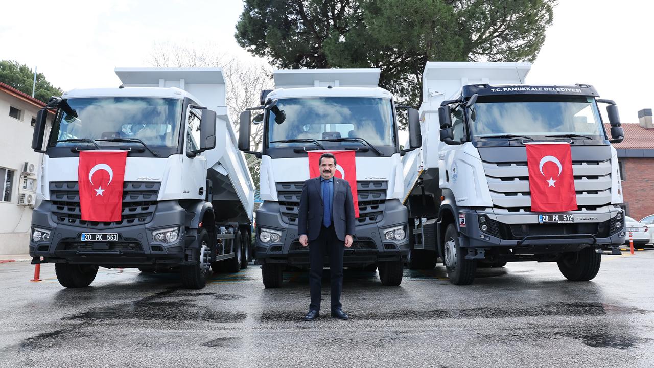 Pamukkale Belediyesi Filosuna 3 Yeni Kamyon Kattı