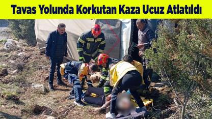 Tavas Yolunda Korkutan Kaza Ucuz Atlatıldı