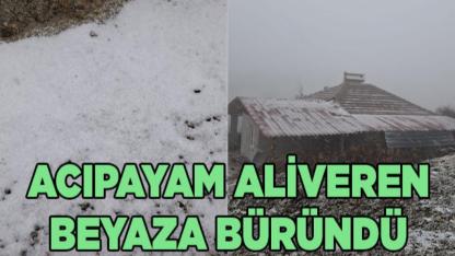 Acıpayam Aliveren Mahallesinde Kar Yağışı Etkili Oldu