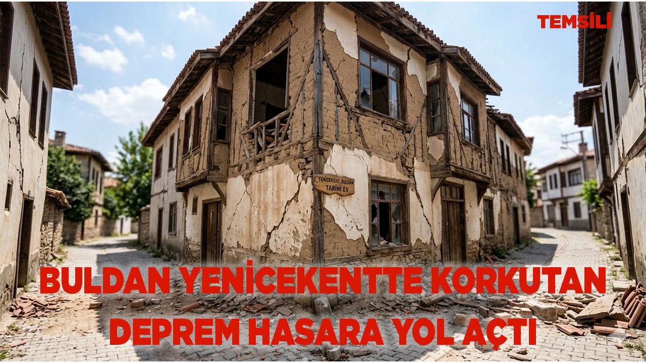Buldan Yenicekentte Korkutan Deprem Hasara Yol Açtı