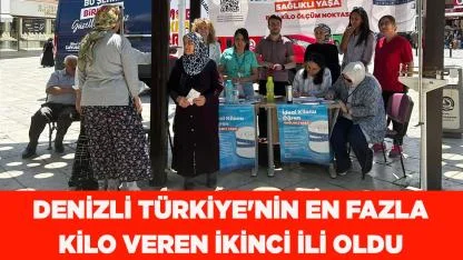 Denizli Türkiye'nin En Fazla Kilo Veren İkinci İli Oldu