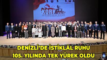 Denizli’de İstiklâl Ruhu 105. Yılında Tek Yürek Oldu