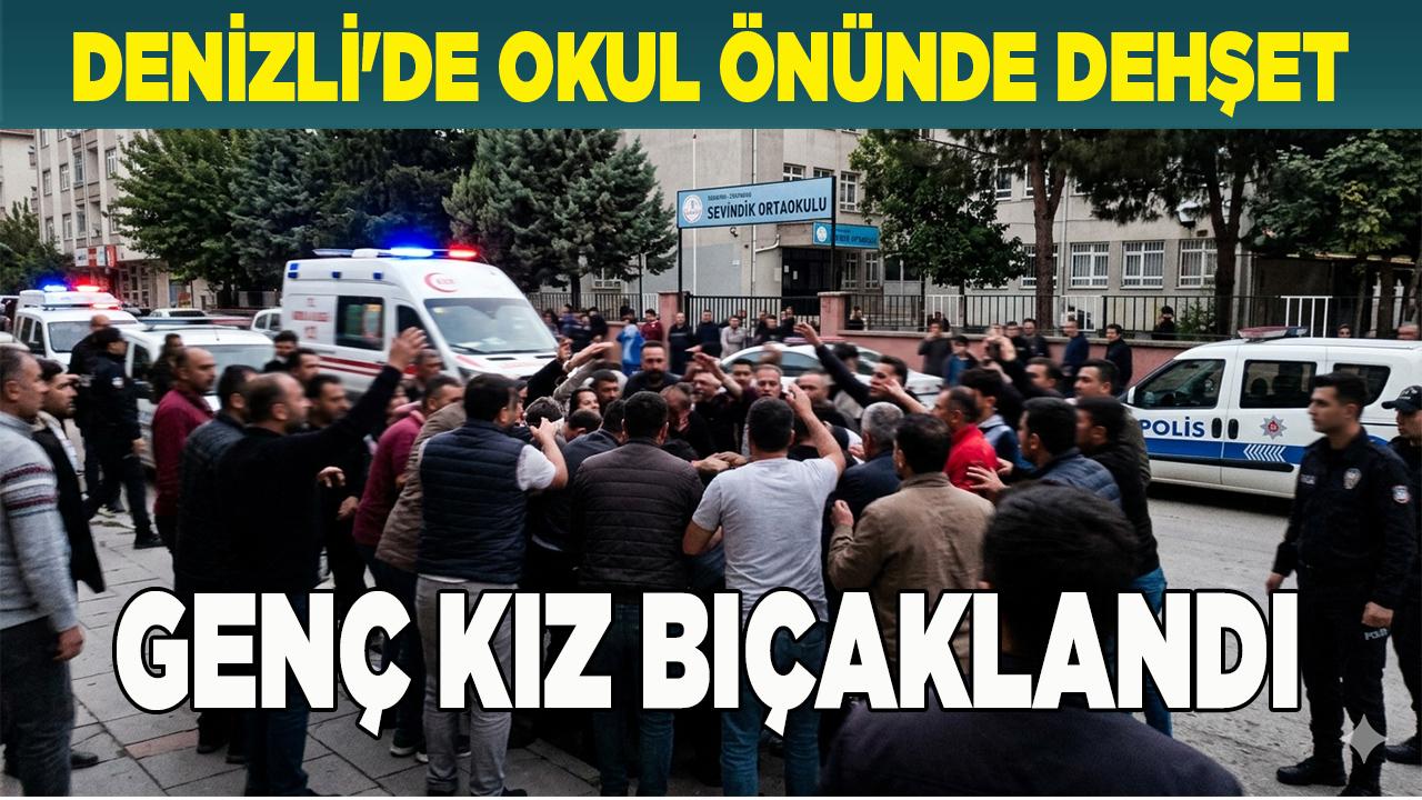 Denizli'de Okul Önünde Dehşet Genç Kız Bıçaklandı