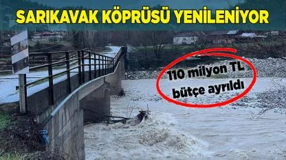 Sarıkavak Köprüsü Yenileniyor