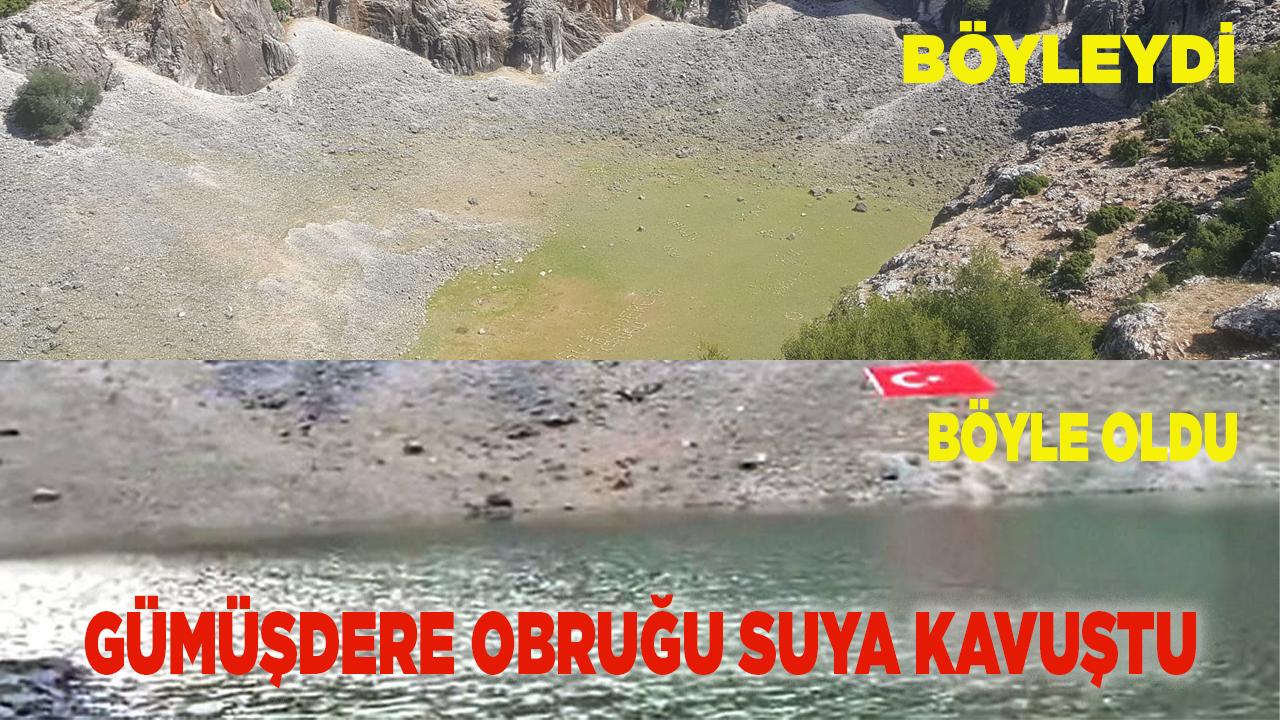 Tavas Gümüşdere Obruğu Suya Kavuştu