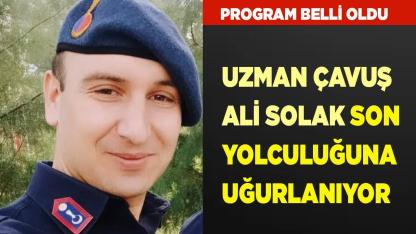Uzman Çavuş Ali Solak Son Yolculuğuna Uğurlanıyor