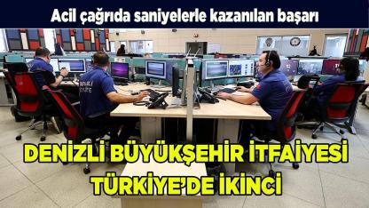 Denizli Büyükşehir İtfaiyesi Türkiye’de ikinci