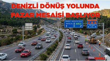 Denizli Yolunda Ulaşım Kontrollü Sağlanıyor