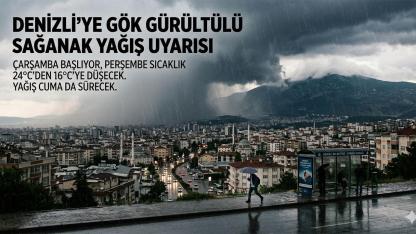 Denizli için sağanak uyarısı Sıcaklıklar hızla düşecek
