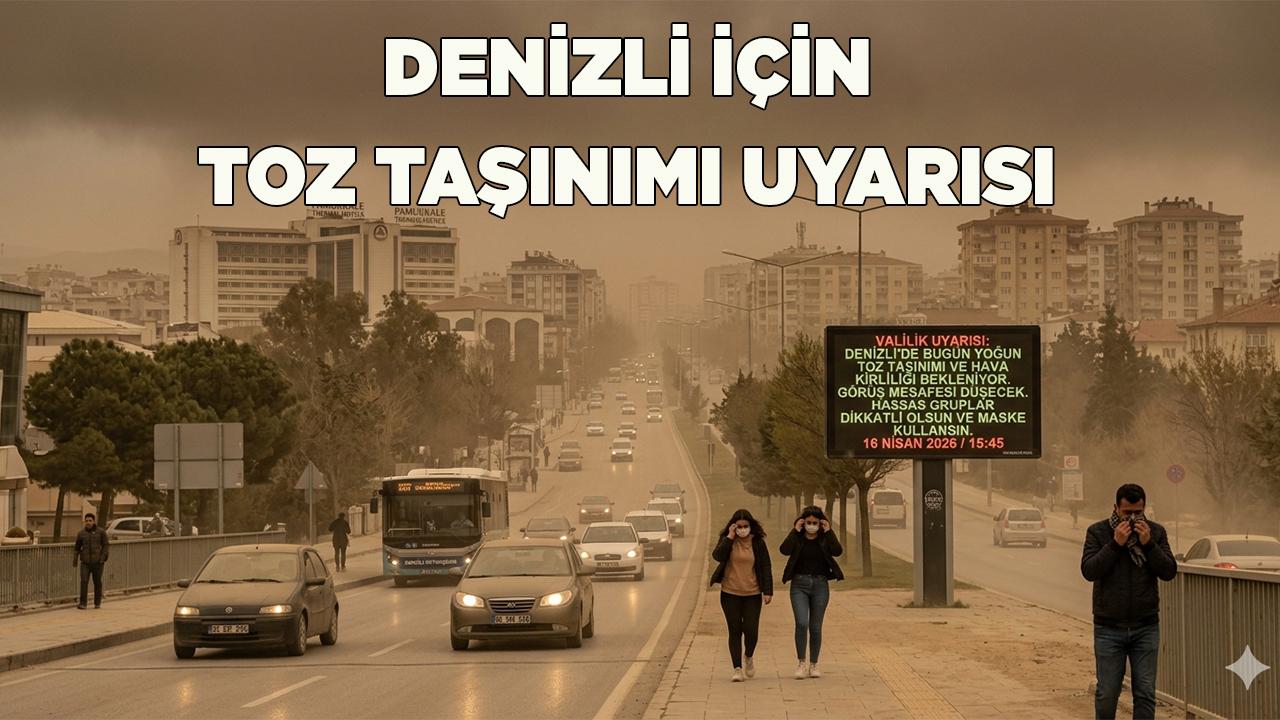 Denizli İçin Toz Taşınımı Uyarısı