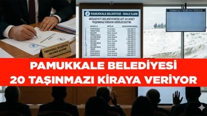 Pamukkale Belediyesi 20 Taşınmazı Kiraya Veriyor