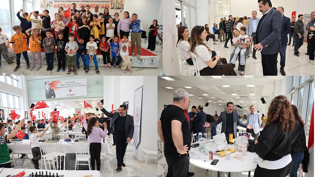 PAMUKKALE’DE SATRANÇ TAHTASINDA 23 NİSAN RÜZGÂRI