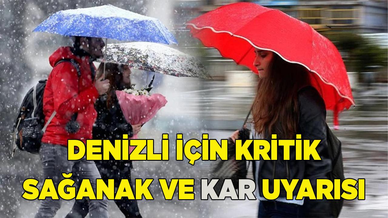 Denizli İçin Kritik Sağanak ve Kar Uyarısı