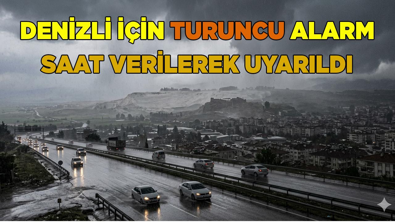Denizli İçin Turuncu Alarm Saat Verilerek Uyarıldı