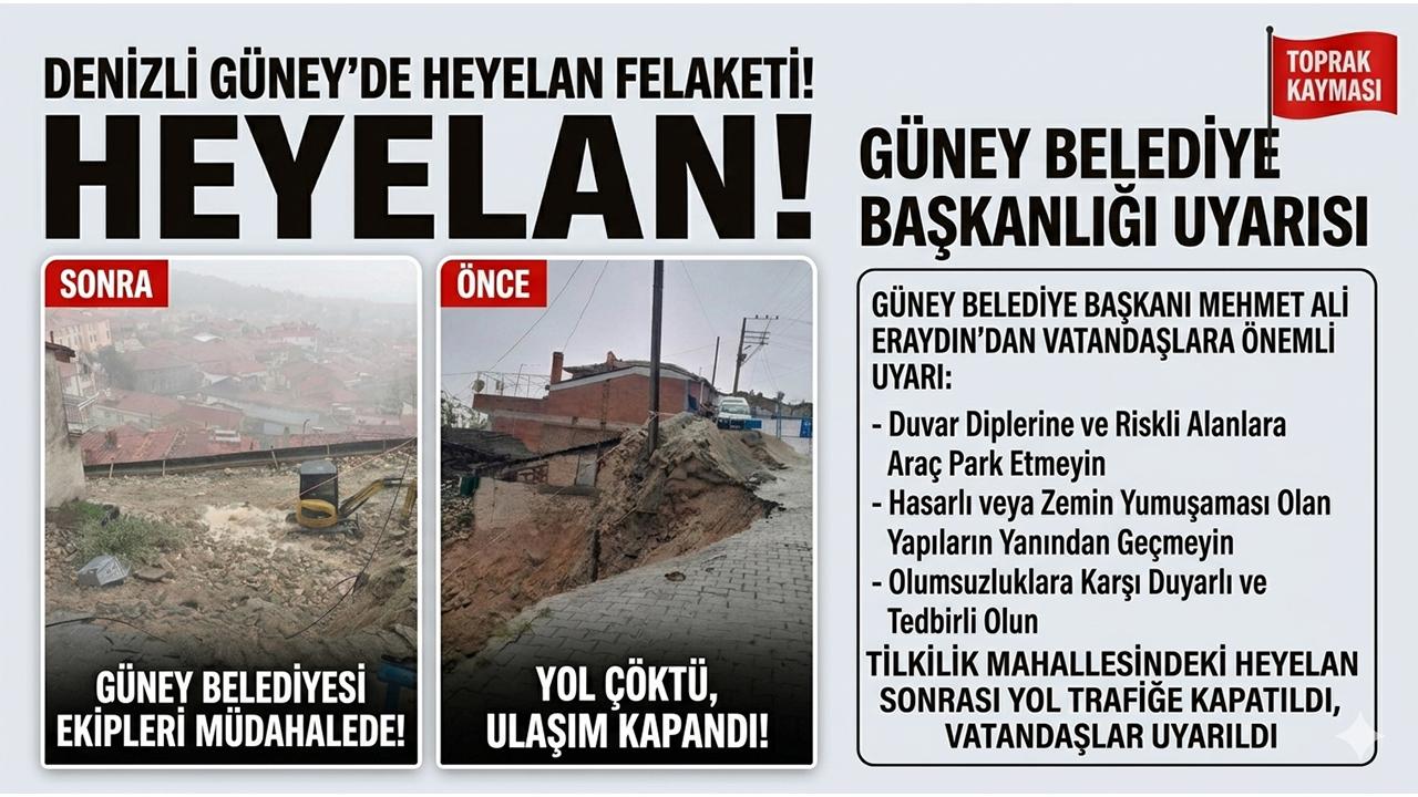Güney'de Heyelan Yolu Kapattı