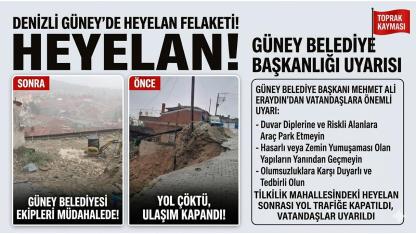 Güney'de Heyelan Yolu Kapattı
