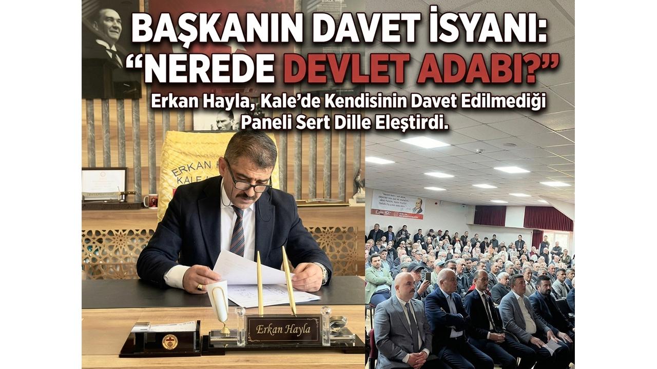 Kale’de Panelde Davet Çatlağı