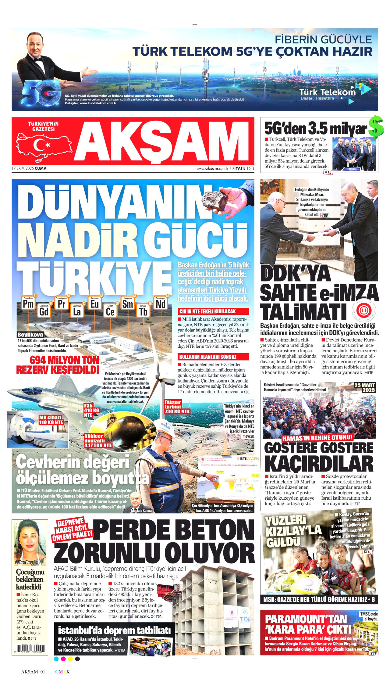 AKŞAM Gazete Manşeti