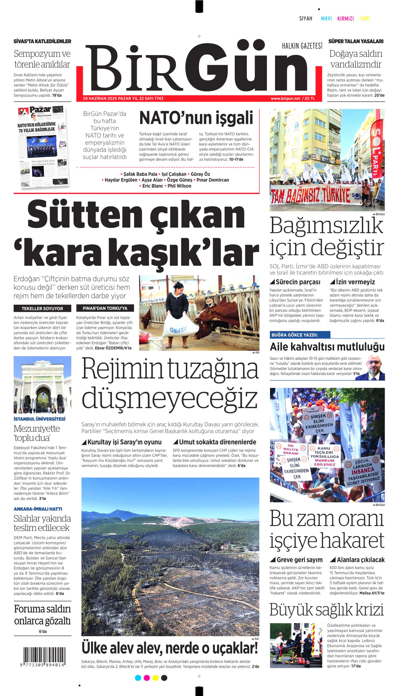 BİRGÜN Gazete Manşeti