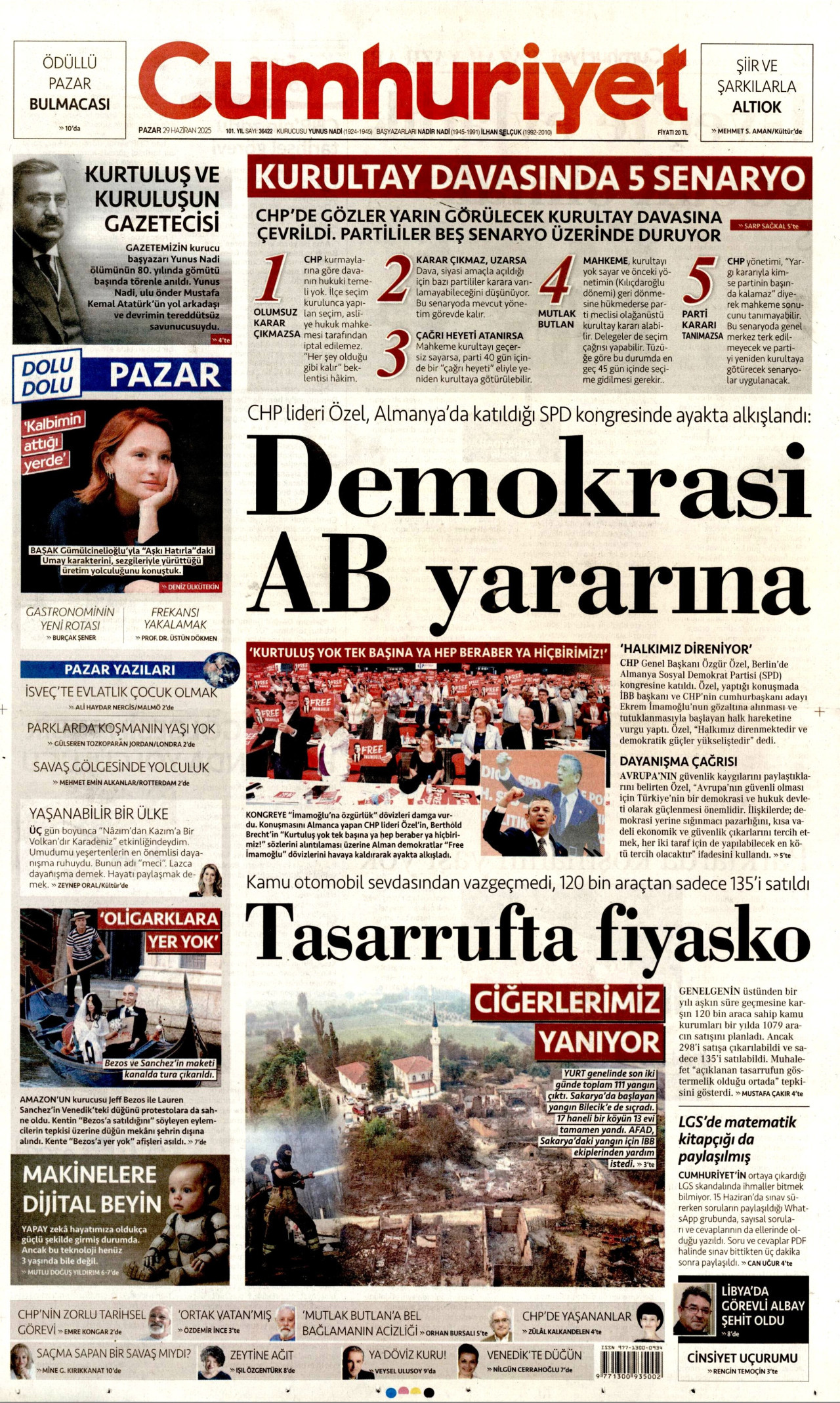 CUMHURİYET Gazete Manşeti