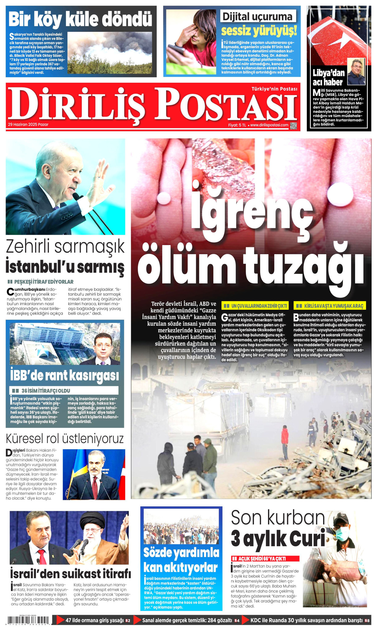 DİRİLİŞ POSTASI Gazete Manşeti
