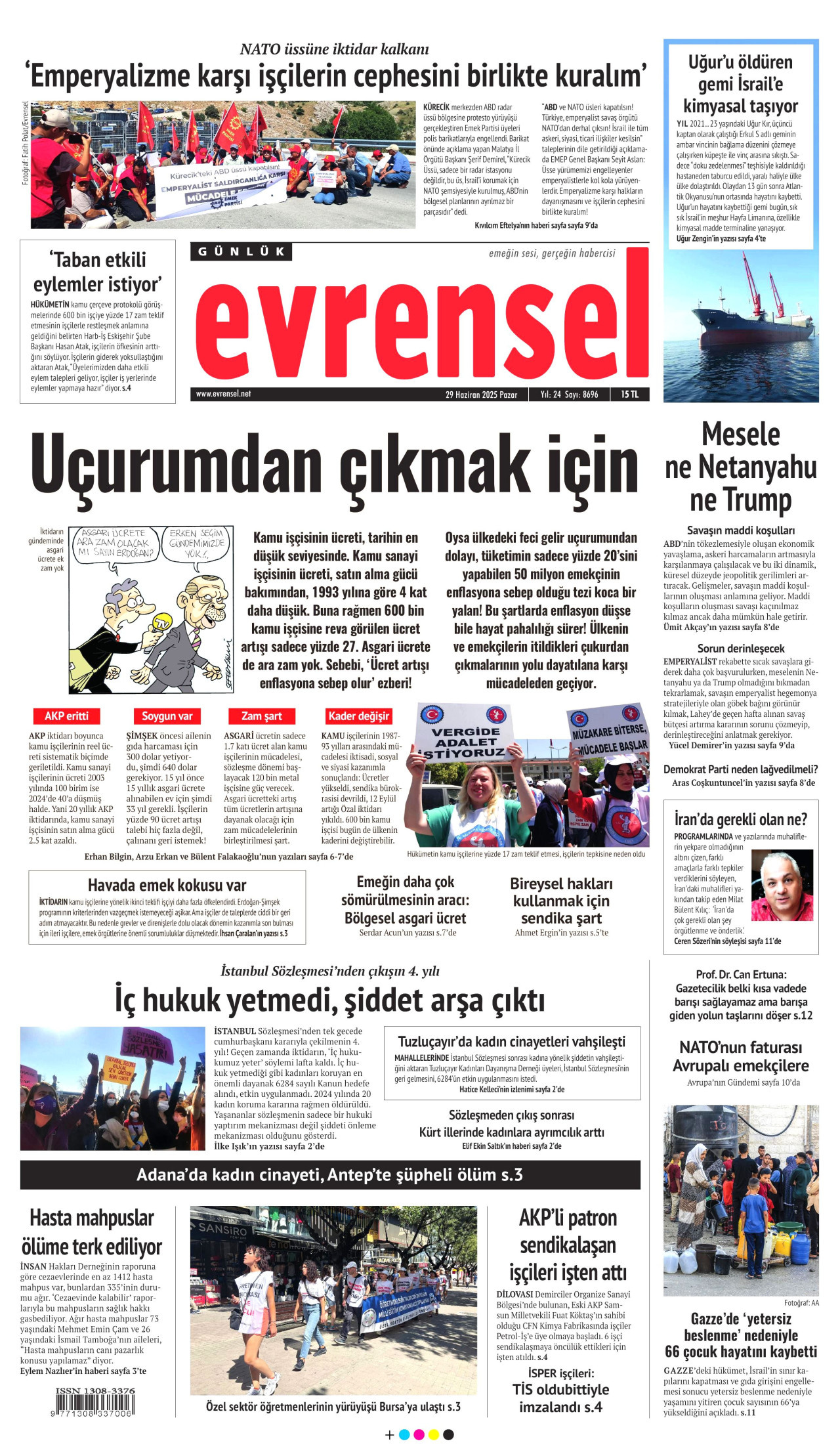 EVRENSEL Gazete Manşeti