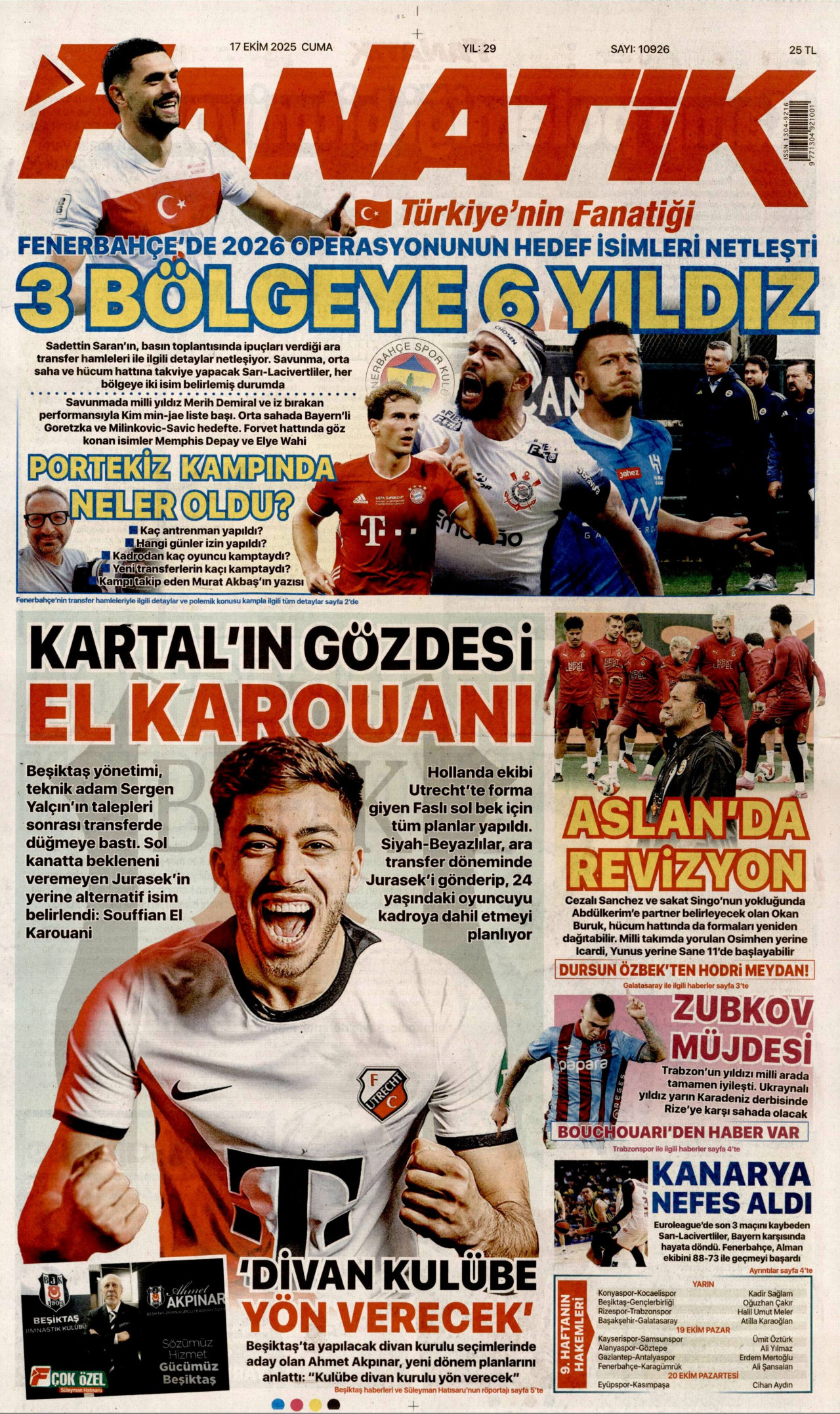FANATİK Gazete Manşeti