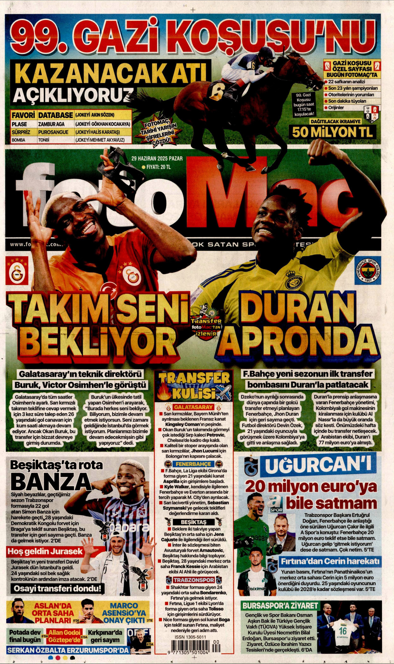 FOTOMAÇ Gazete Manşeti