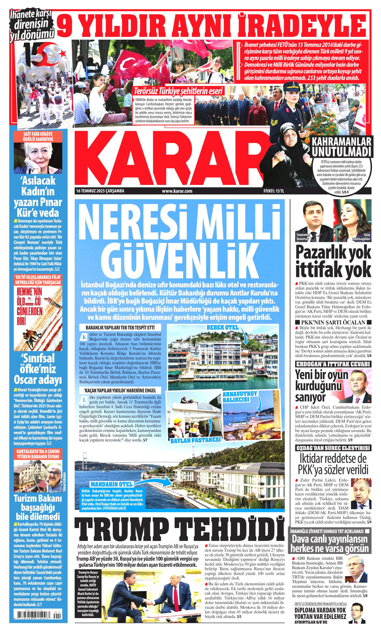 KARAR Gazete Manşeti